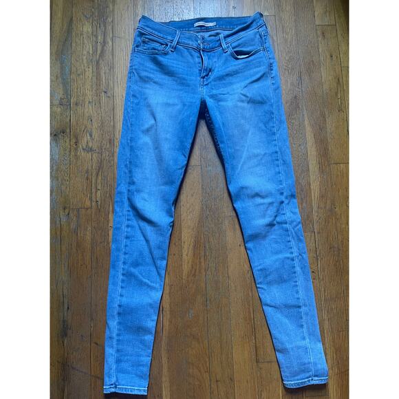 LEVI'S 710 SUPER SKINNY JEANS-MEDIUM BLUE- SIZE 28-GREAT CONDITION! - Picture 1 of 4